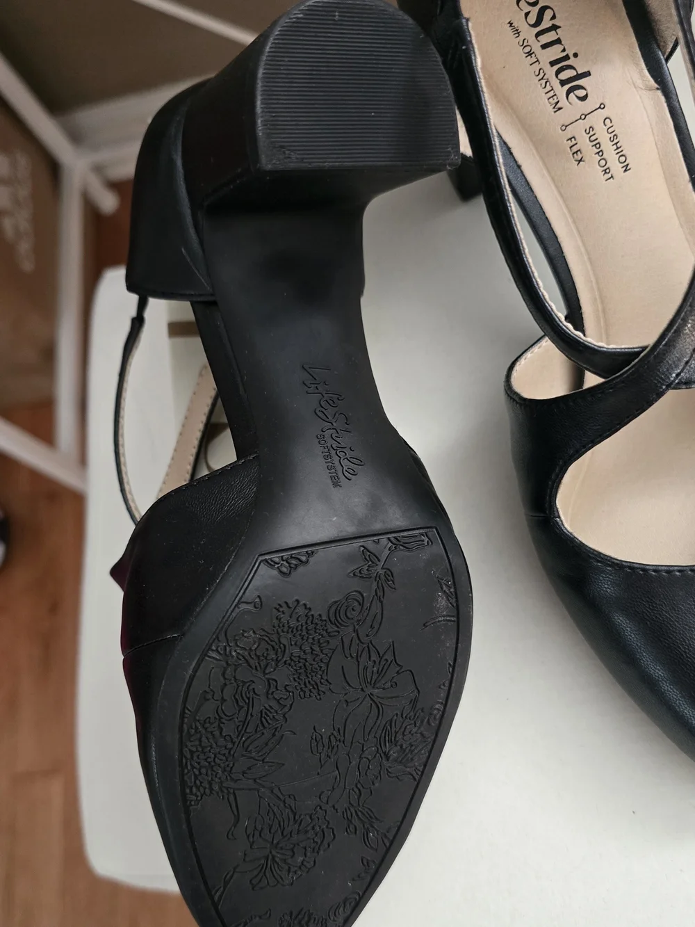 Life Stride Women's Black Mary Jane Flats with Double Strap